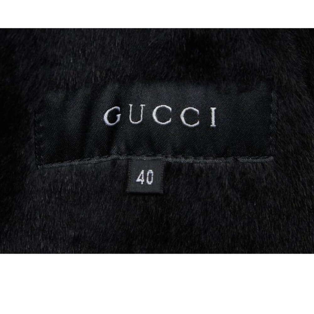 Gucci Tom Ford Era F/W 1999 Black Suede and Shearling Coat 90s Y2K Vintage - Picture 5 of 16